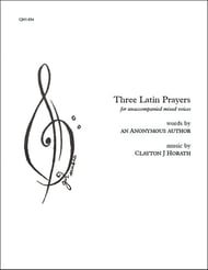 Three Latin Prayers SATB choral sheet music cover Thumbnail